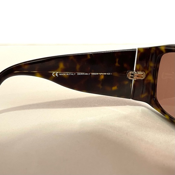 Christian Dior Women’s Y2K Sunglasses DIORRAIN 2 Brown Gold Rain Drop Ge… - Picture 6 of 13